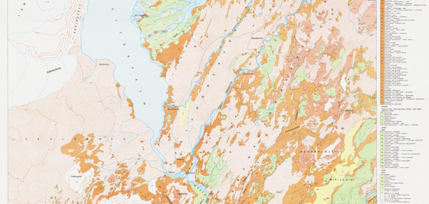 Gróðurkort af Íslandi (Rala) 1:40.000 - Hvítárvatn Gróðurkort af Íslandi (Rala) 1:40.000 - Hvítárvatn
