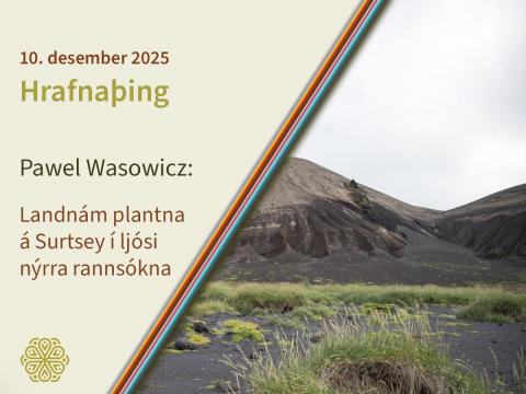Auglýsing um Hrafnaþing: Landnám plantna á Surtsey í ljósi nýrra rannsókna