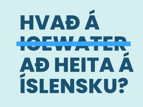 Mynd sem sýnir texta: Hvað á Icewater að heita á íslensku