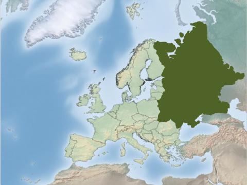 Svæði sem kortlagt verður í 2. útgáfu af Atlas of European Mammals
