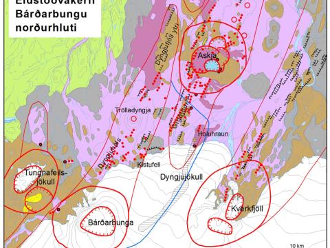 Eldstöðvakerfi Bárðarbundu, norðurhluti