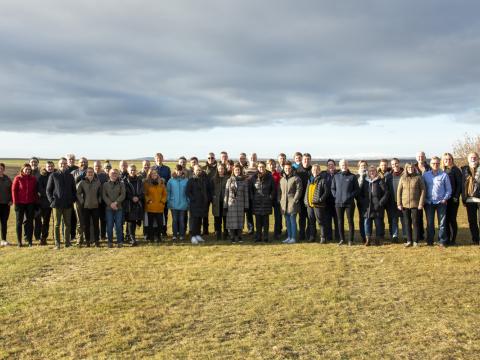 Starfsfólk Náttúrufræðistofnunar Íslands á ársfundi stofnunarinnar í Miðfirði í október 2021