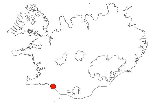 Map of Þjórsá Location of area Þjórsá in iceland