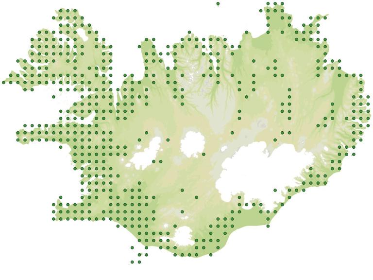 Útbreiðsla - Kattartunga (Plantago maritima)