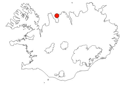 Map of Málmey Location of area Málmey in iceland