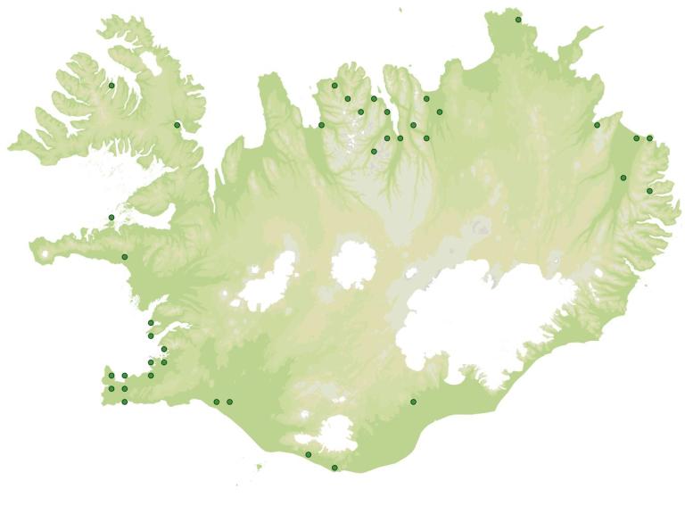Útbreiðsla - Brenninetla (Urtica dioica) Útbreiðsla - Brenninetla (Urtica dioica)
