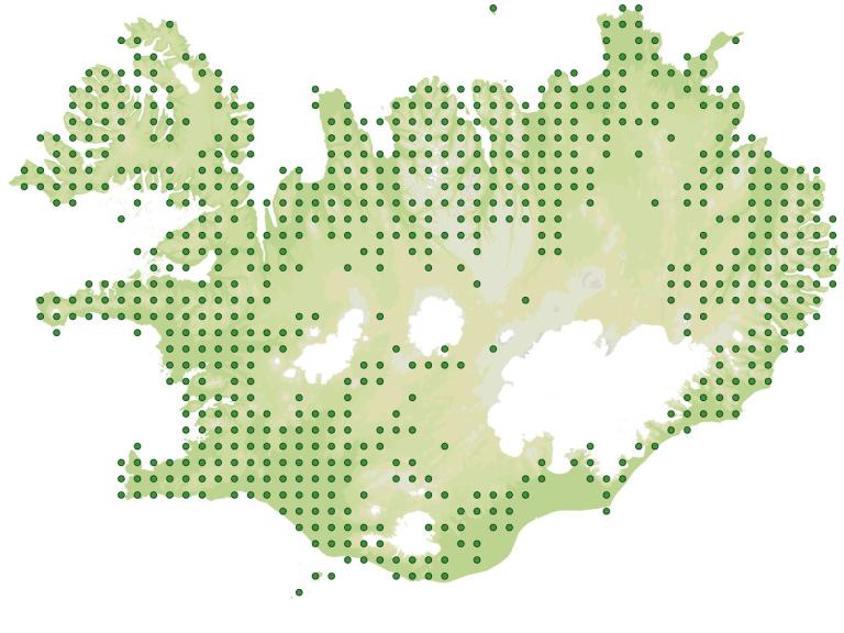 Útbreiðsla - Hálíngresi (Agrostis capillaris)