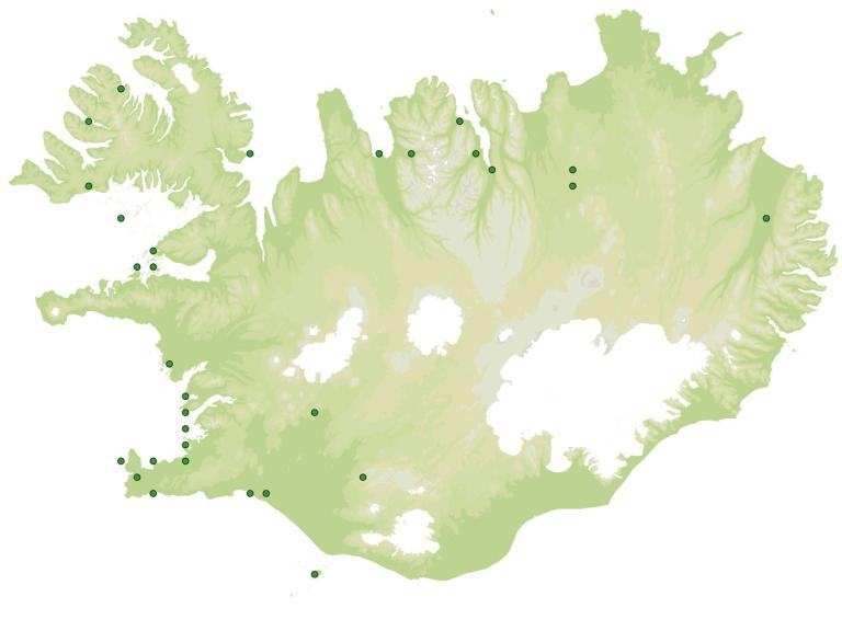 Útbreiðsla - Smánetla (Urtica urens) Útbreiðsla - Smánetla (Urtica urens)