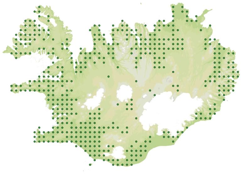 Útbreiðsla - Alaskalúpína (Lupinus nootkatensis)