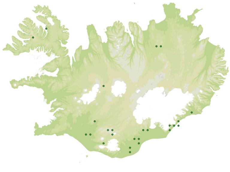 Útbreiðsla - Dvergtungljurt (Botrychium simplex)