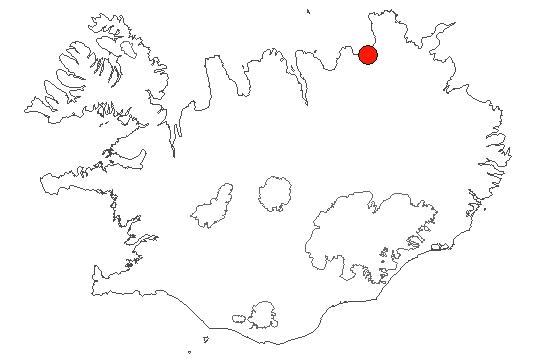 Map of Öxarfjörður Location of area Öxarfjörður in iceland