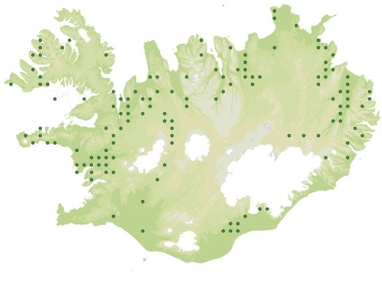Útbreiðsla - Hárleggjastör (Carex capillaris)