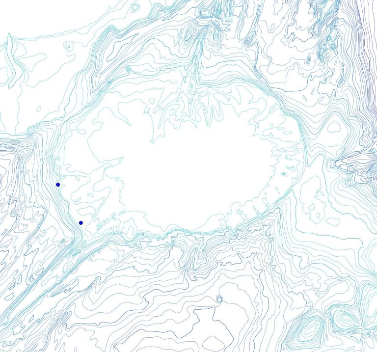 Útbreiðsla /distribution <em>Hamacantha (Vomerula) papillata</em>. (Bioice samples red dots; MFRI samples blue dots)