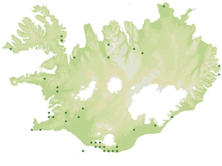 Útbreiðsla - Selgresi (Plantago lanceolata)