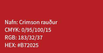 Hönnunarstaðall crimson rauður