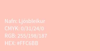 Hönnunarstaðall ljósbleikur