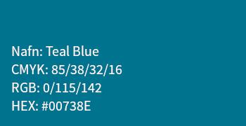 Hönnunarstaðall teal blue