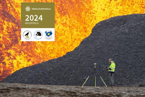 Forsíða ársskýrslu Náttúrufræðistofnunar 2024