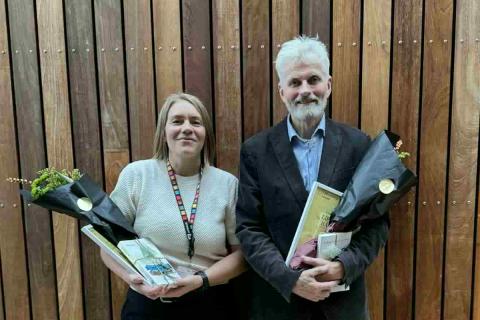 Hrönn Egilsdóttir og Árni Einarsson hlutu heiðursverðlaun Líffræðifélags Íslands 2025