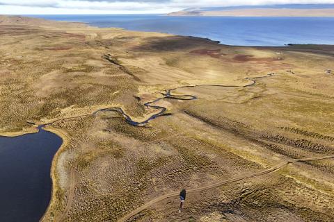 Efstu fjörumörk við Kollsá við Hrútafjörð