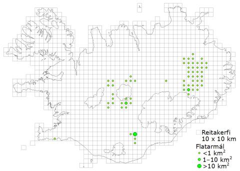 Útbreiðslukort hálendistjarnir