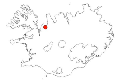 Hóp-Vatnsdalur á Íslandskorti
