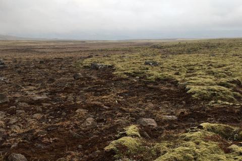 Brunasvæðið á Miðdalsheiði þann 13. maí 2021